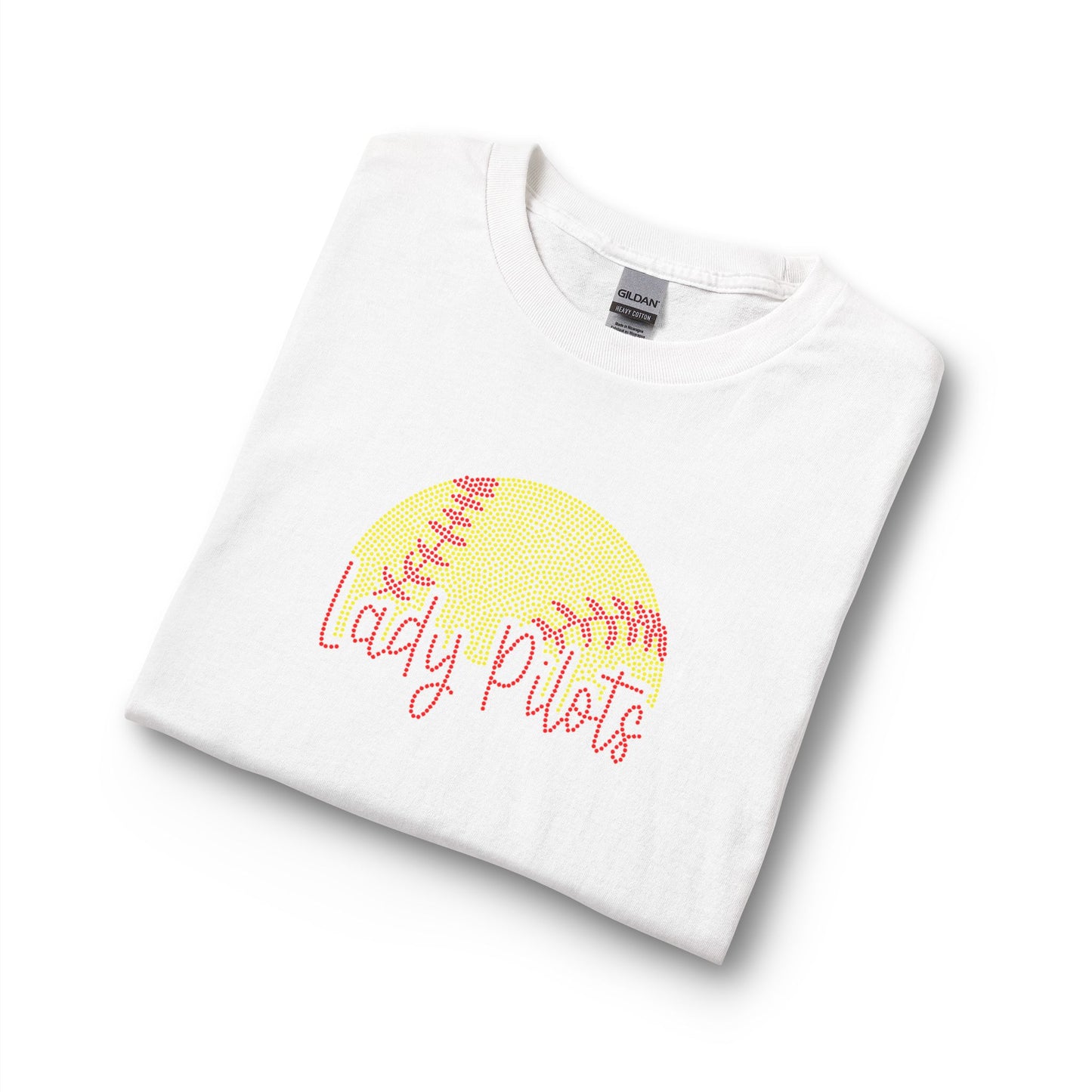 Lady Pilots Softball Long Sleeve Tee — Rhinestones