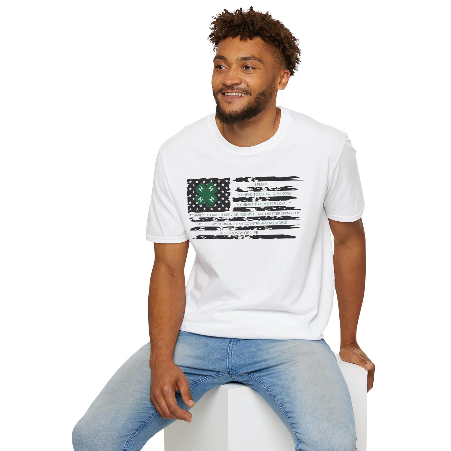 4-H PLEDGE American Flag - Unisex T-Shirt
