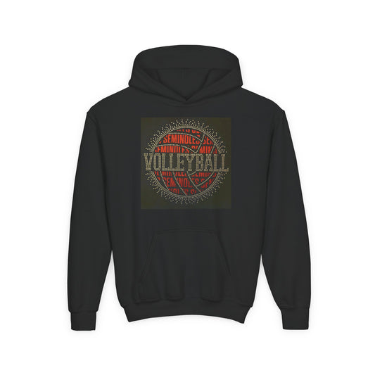 Seminoles Volleyball Rhinestone Youth Hoodie (Clear Rhinestones)