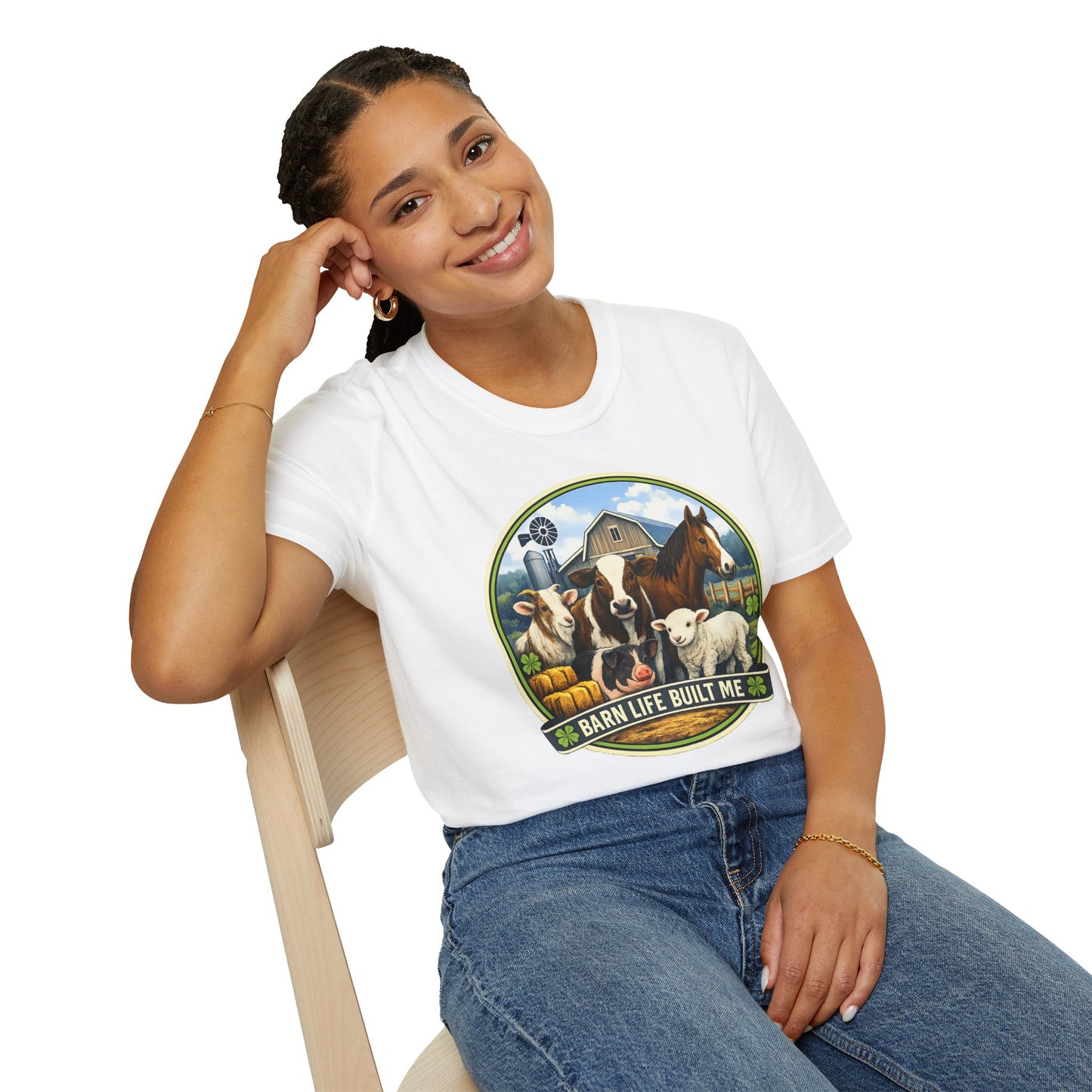 BARN LIFE BUILT ME - Large Animals - Unisex T-Shirt