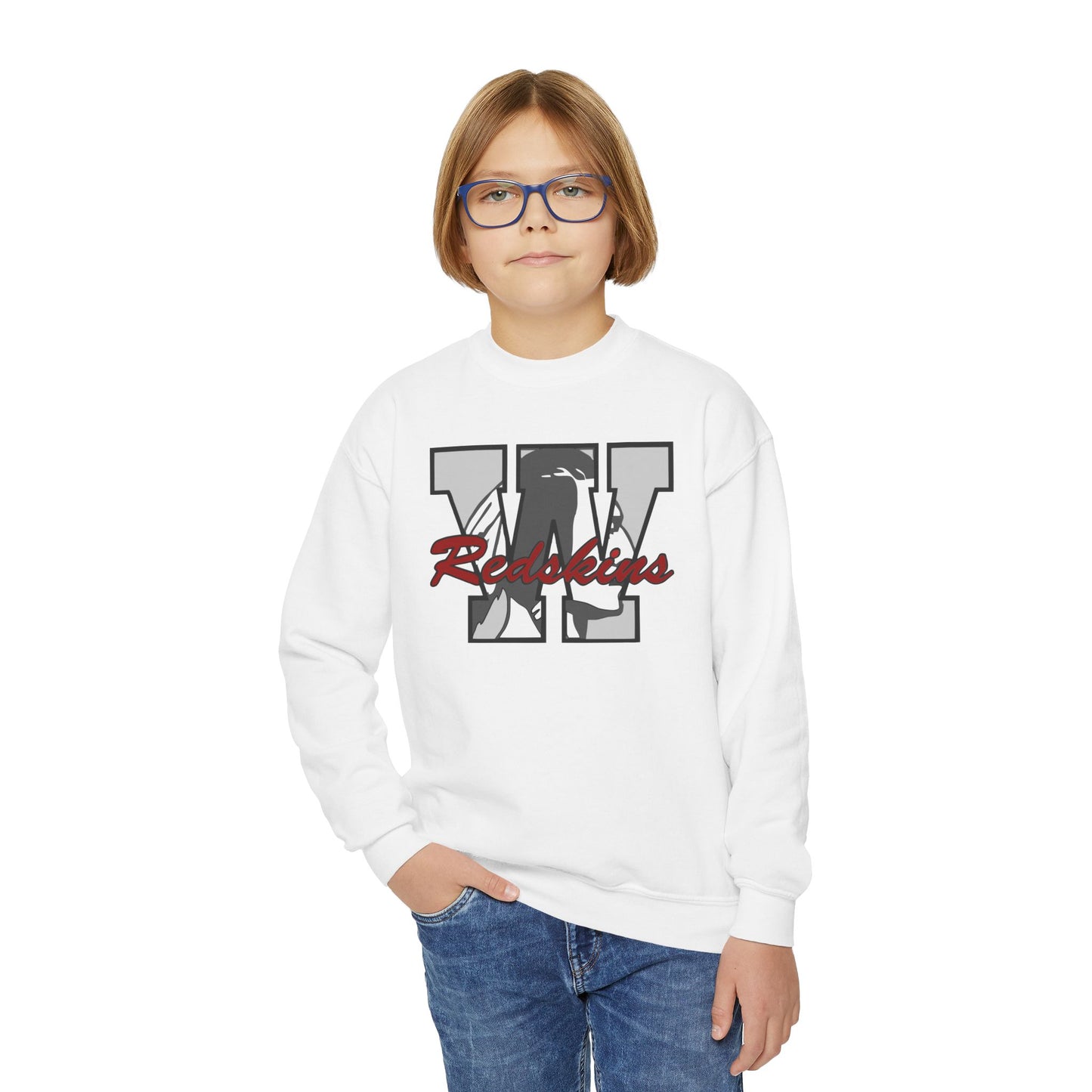 Woodsfield Redskins Letter Youth Sweatshirt