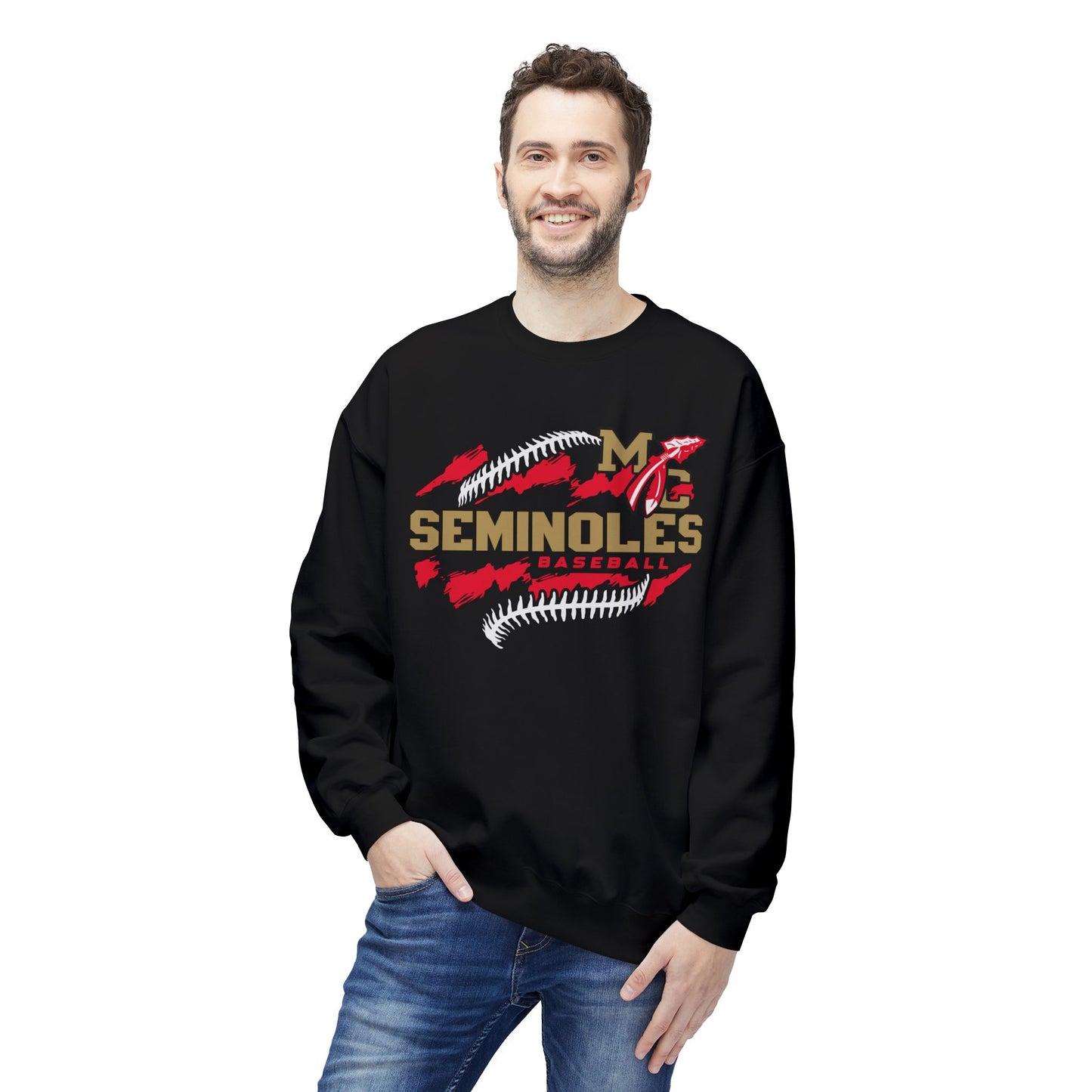 MC Seminoles Baseball 1 Crewneck Sweatshirt