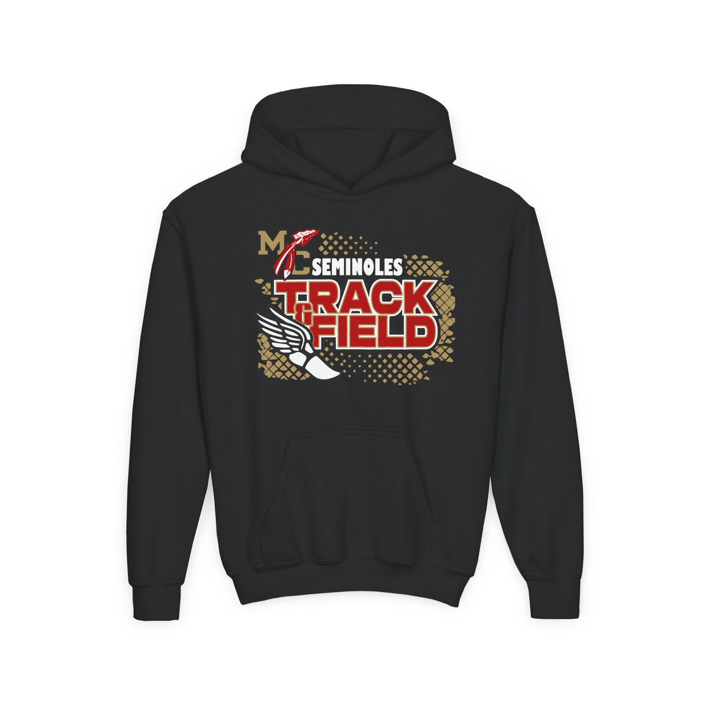 Seminoles Track & Field Youth Hoodie — Black