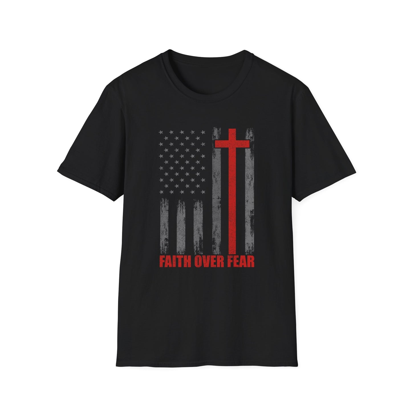 Faith Over Fear American Flag 5 T-Shirt