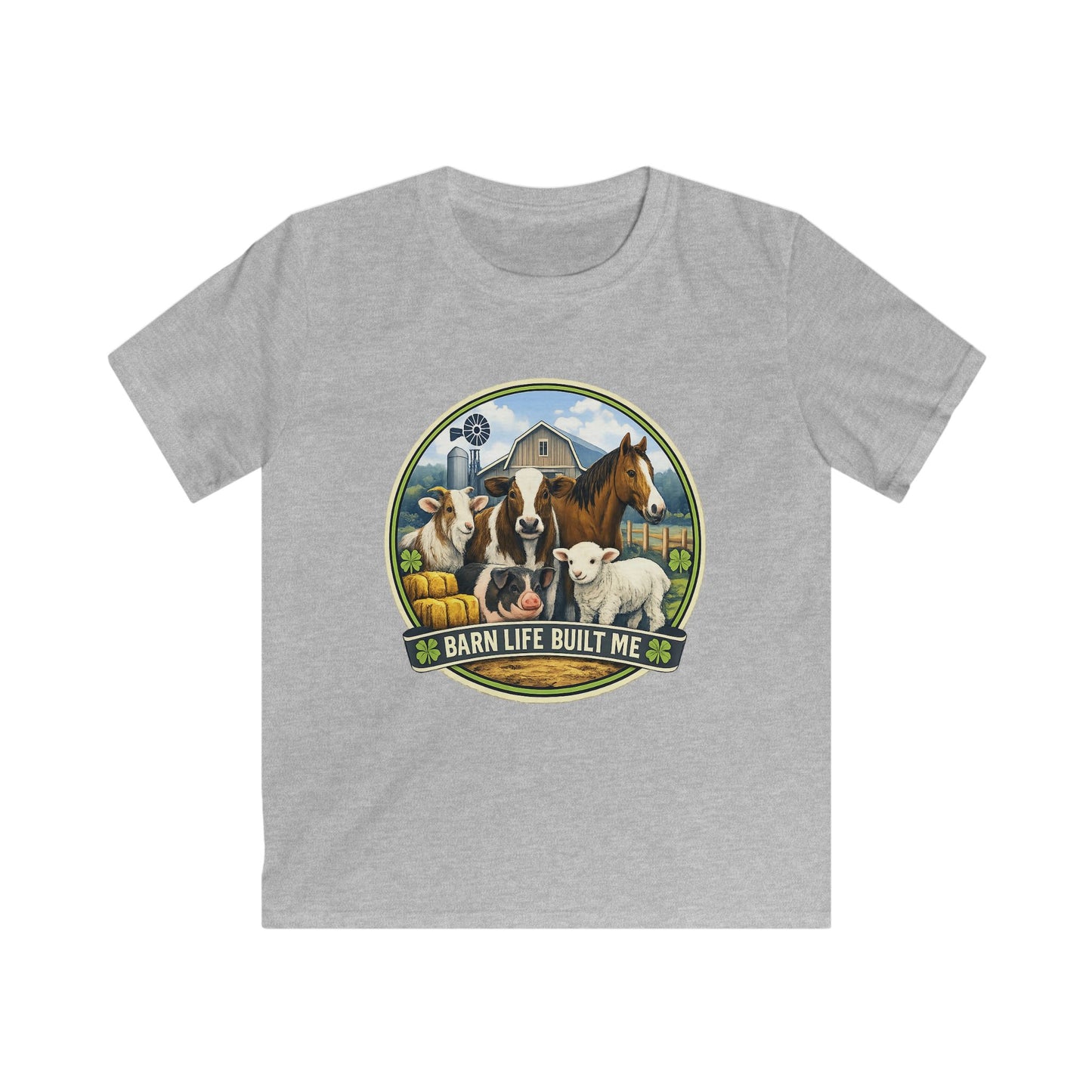 BARN LIFE BUILT ME - Large Animals - Youth T-Shirt