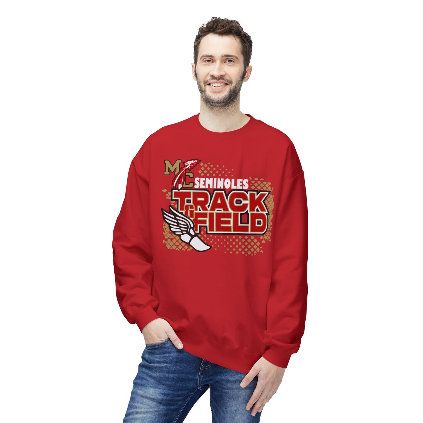 Seminoles Track & Field Crewneck Sweatshirt - Red