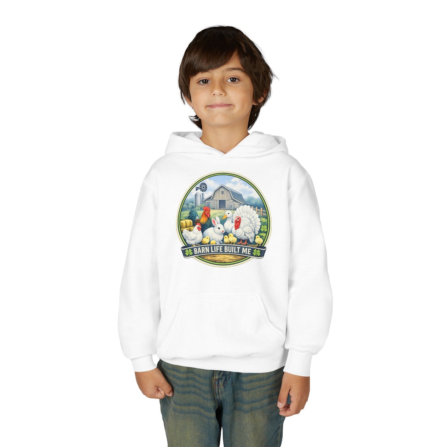 BARN LIFE BUILT ME - Small Animals - Youth Hoodie