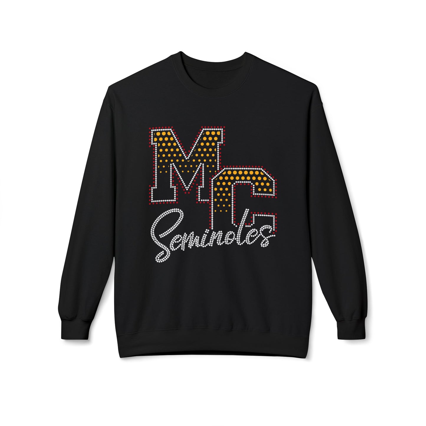Monroe Central Crewneck Sweatshirt — RHINESTONE & GLITTER DESIGN!