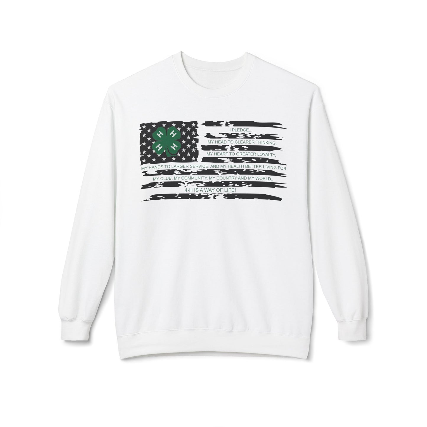 4=H PLEDGE American Flag - Crewneck Sweatshirt