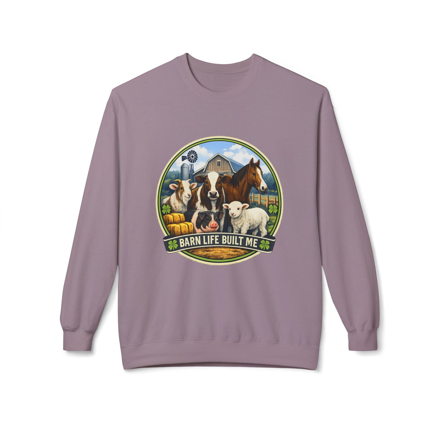 BARN LIFE BUILT ME - Large Animals - Crewneck Sweatshirt