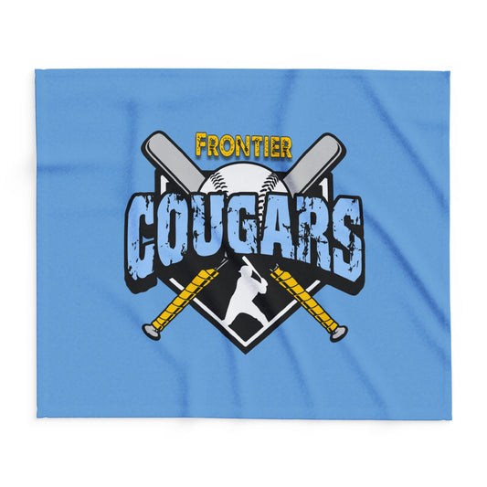 Frontier Cougars Baseball 2 - Soft Fleece Blanket