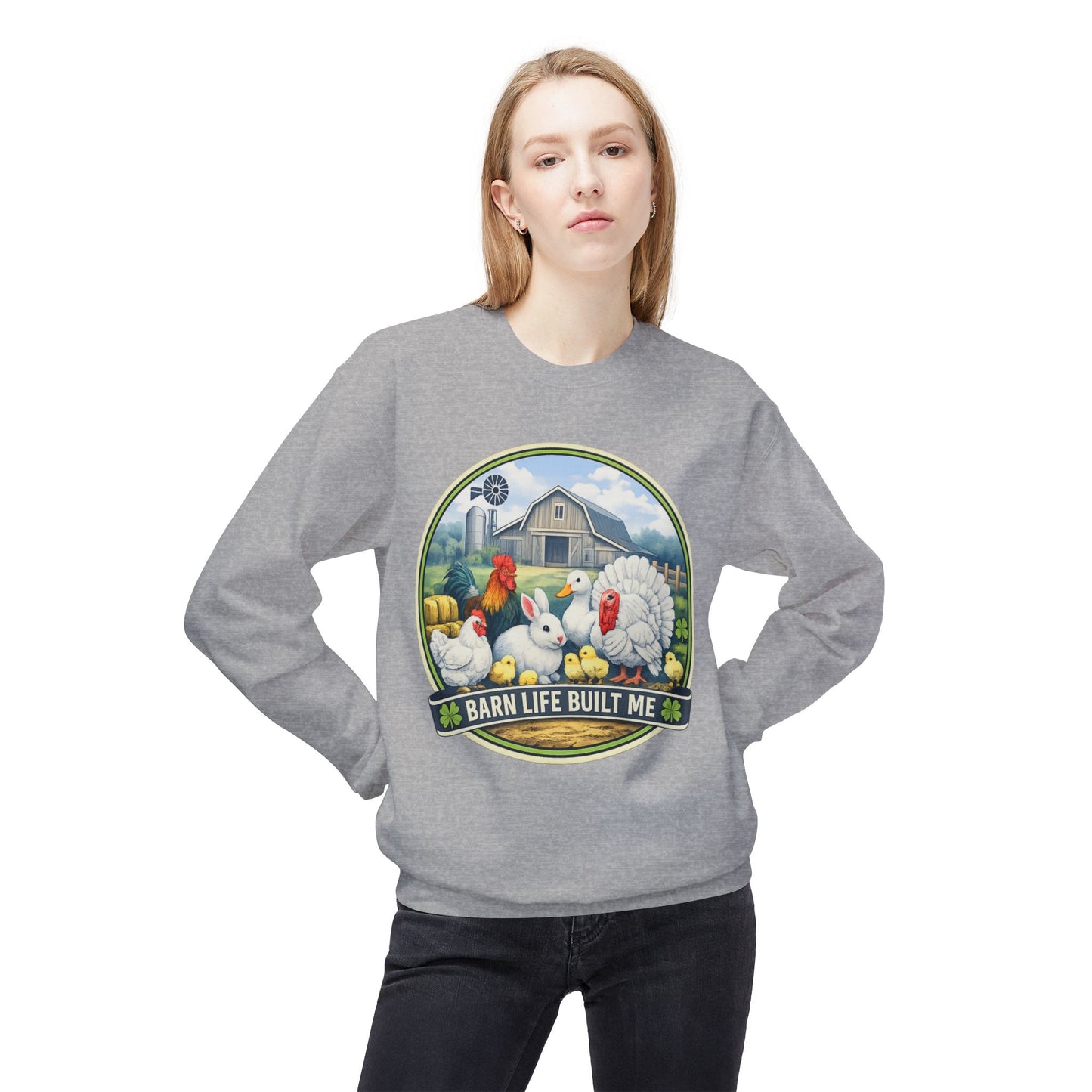 BARN LIFE BUILT ME - Small Animals - Crewneck Sweatshirt