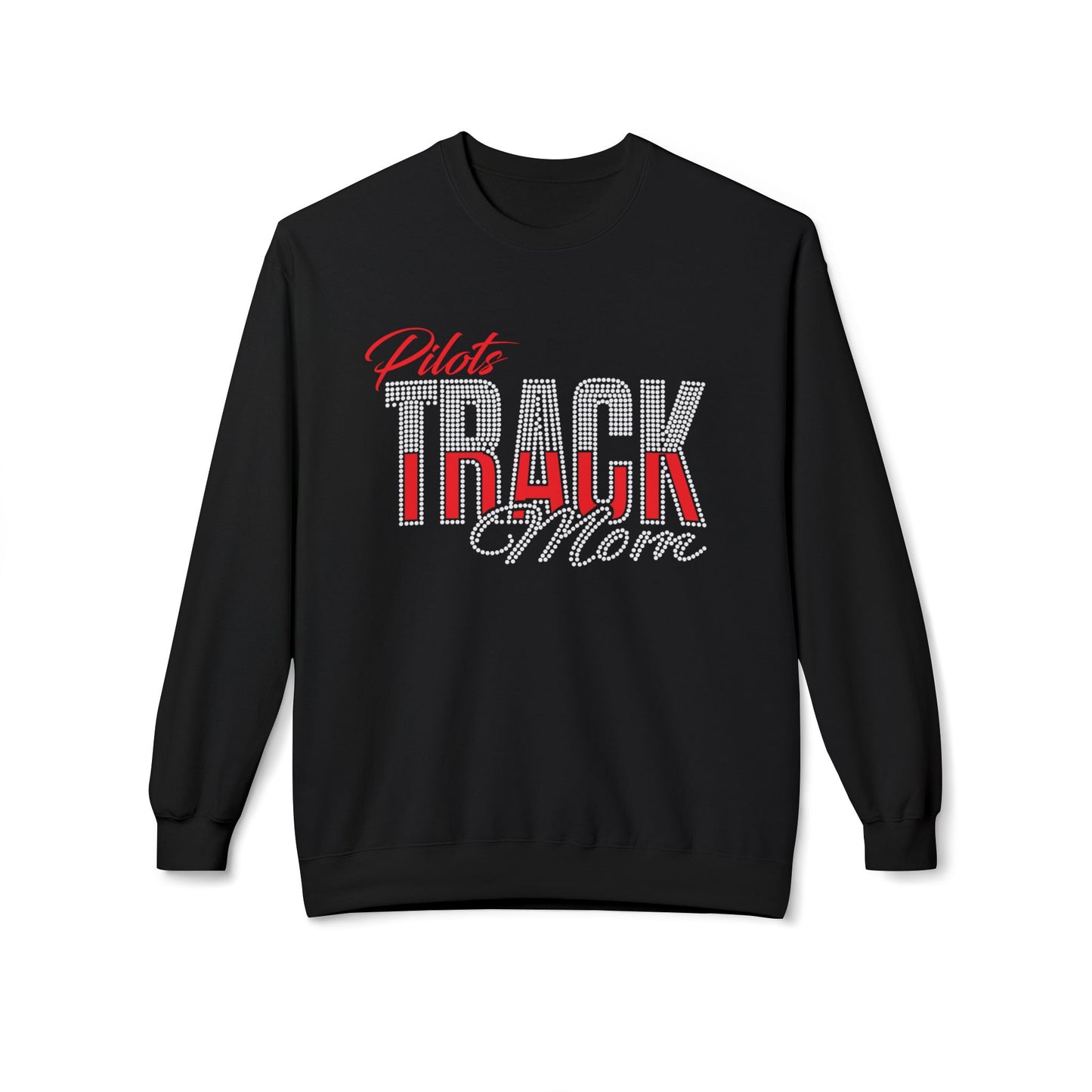 River Track Mom Crewneck Sweatshirt — Rhinestones & Glitter