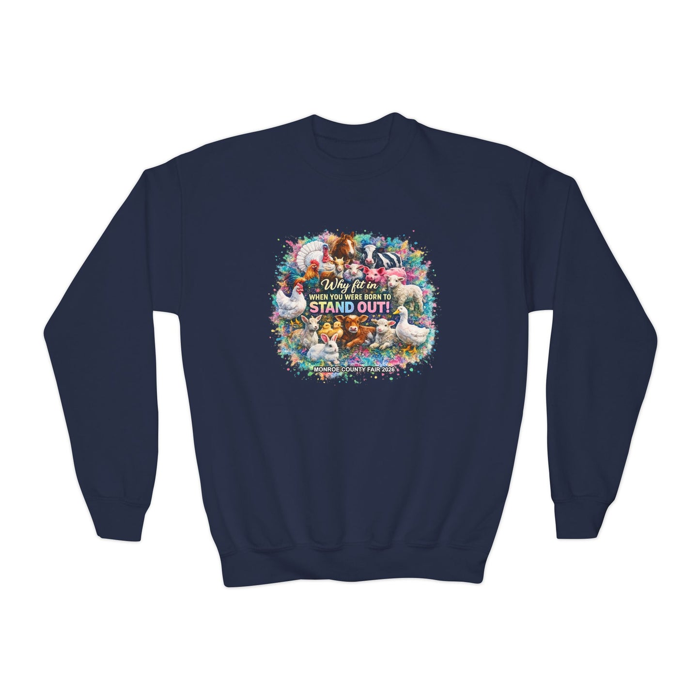 MONROE COUNTY FAIR 2026 - Youth Crewneck Sweatshirt