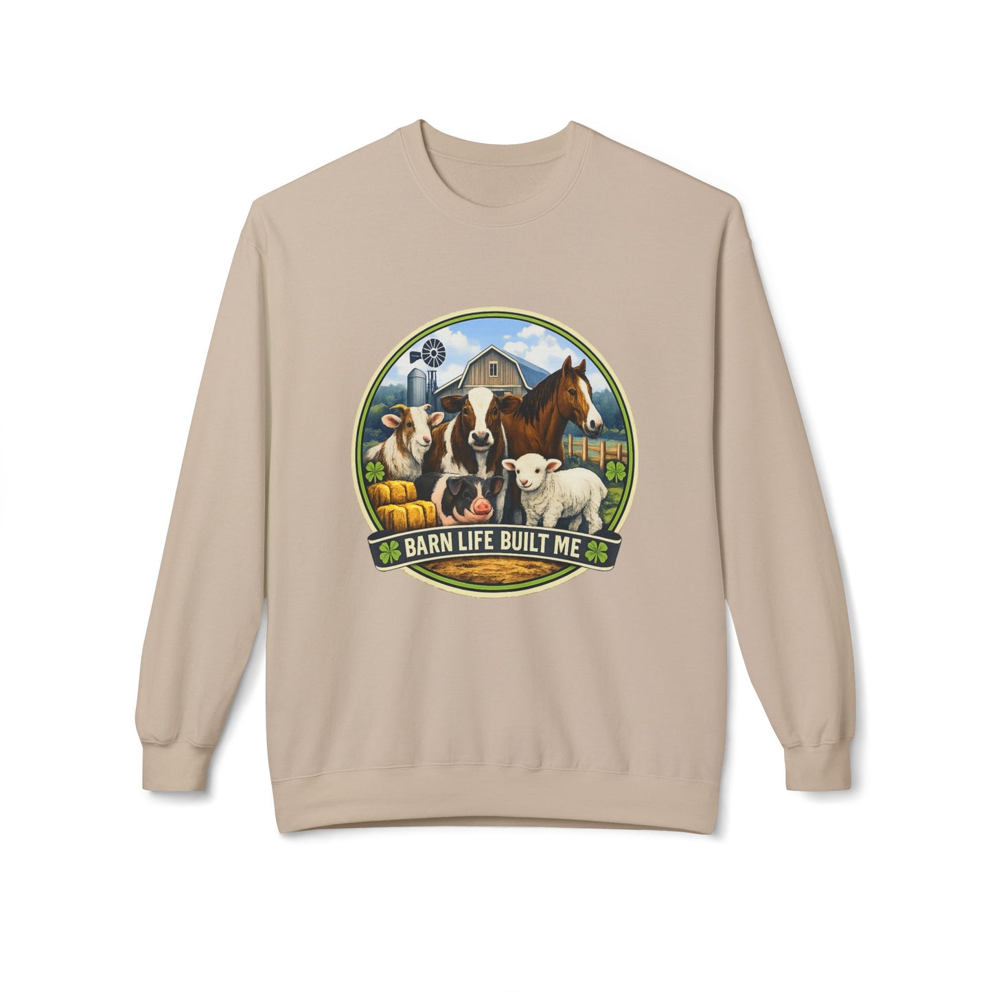 BARN LIFE BUILT ME - Large Animals - Crewneck Sweatshirt
