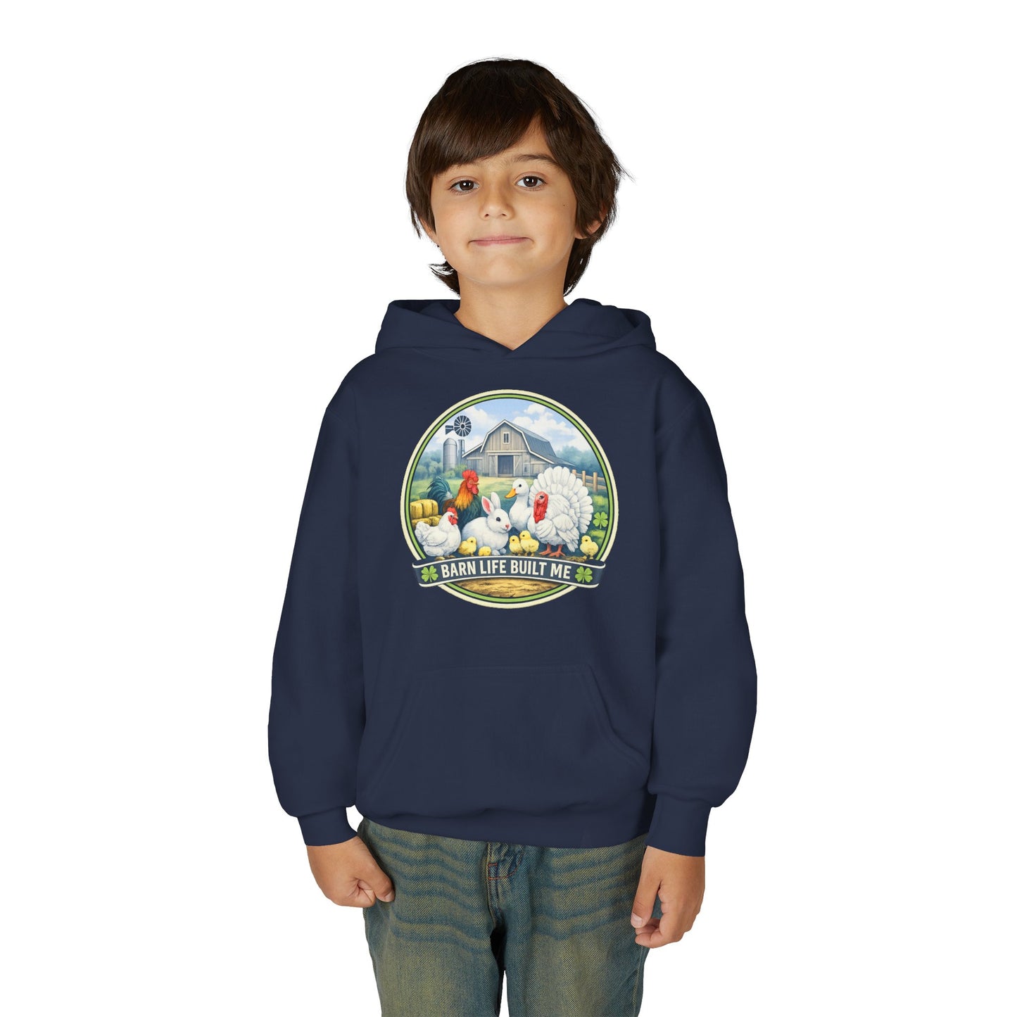 BARN LIFE BUILT ME - Small Animals - Youth Hoodie