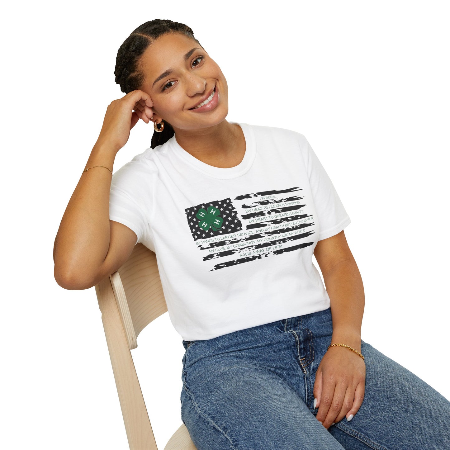 4-H PLEDGE American Flag - Unisex T-Shirt
