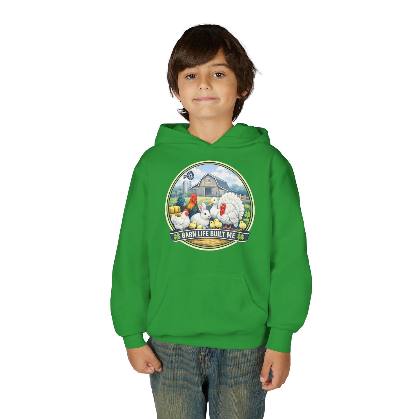 BARN LIFE BUILT ME - Small Animals - Youth Hoodie