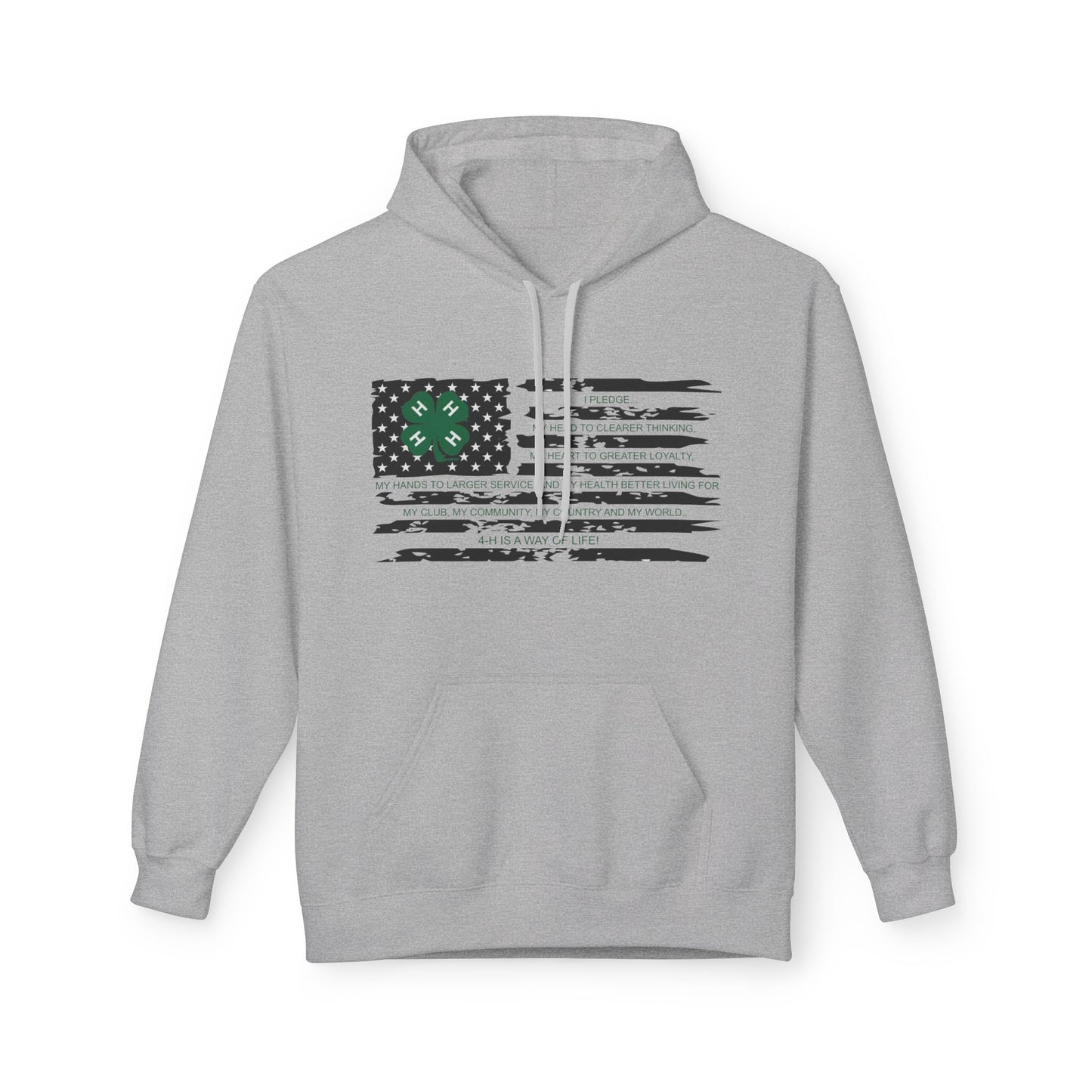 4-H PLEDGE American Flag - Hoodie