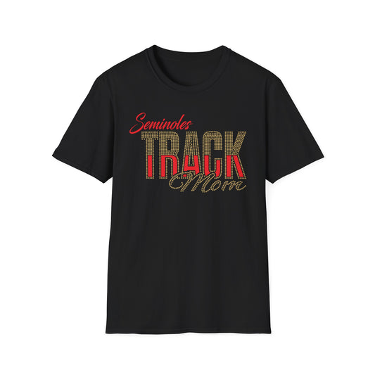Seminoles Track Mom Unisex T-Shirt — Rhinestone & Glitter Vinyl