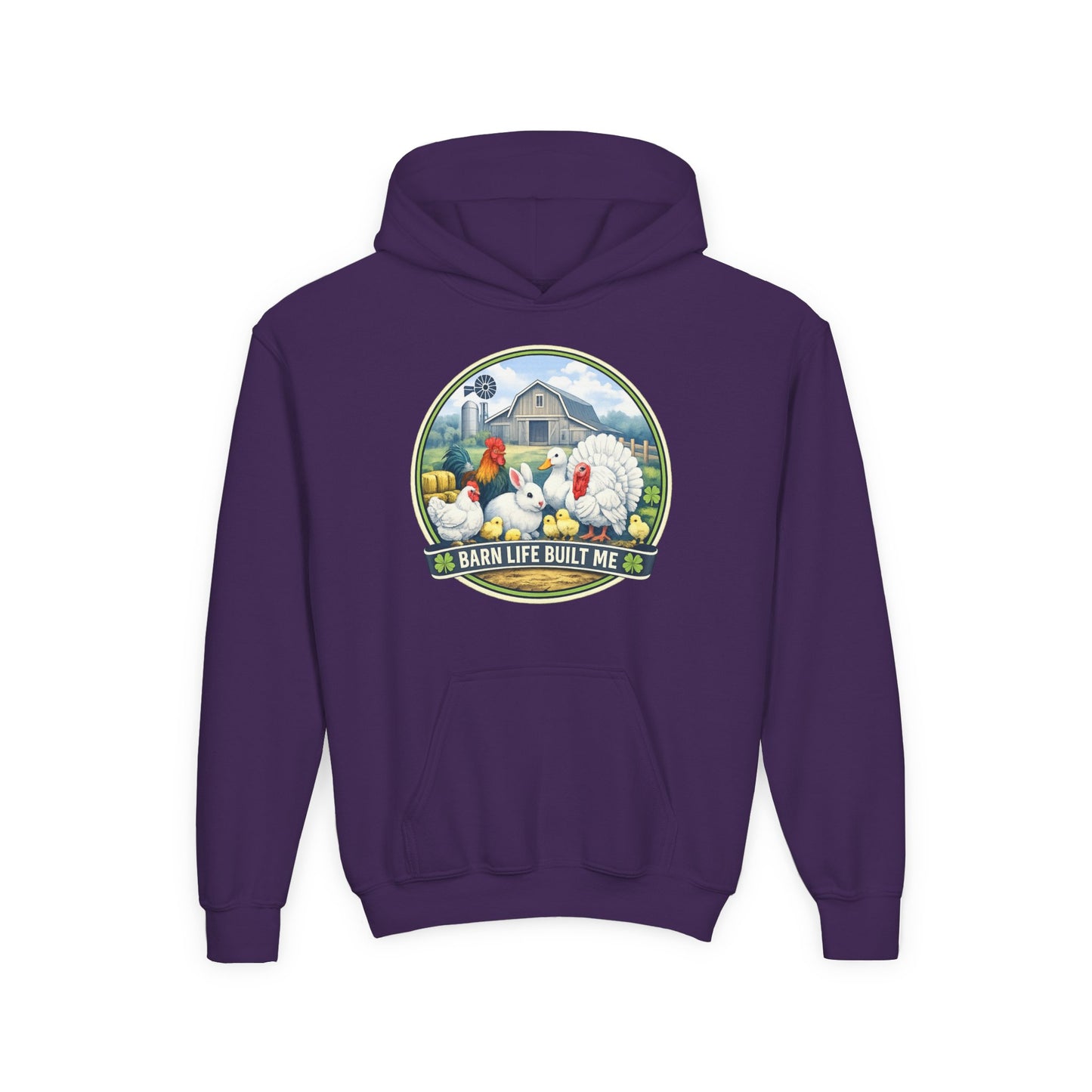 BARN LIFE BUILT ME - Small Animals - Youth Hoodie