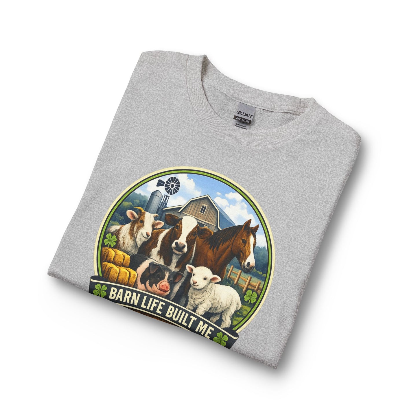 BARN LIFE BUILT ME - Large Animals - Long Sleeve T-Shirt