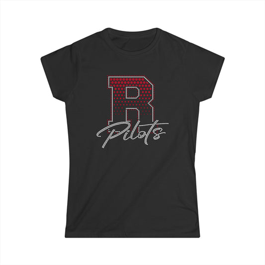 River Pilots Women's Tee — RHINESTONE R & GLITTER DESIGN!