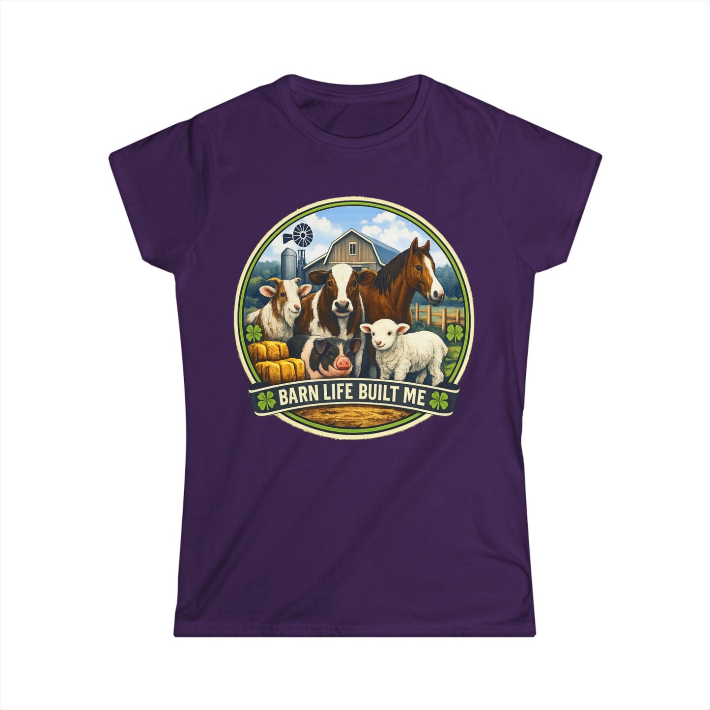 BARN LIFE BUILT ME- Large Animals - Women's T-Shirt