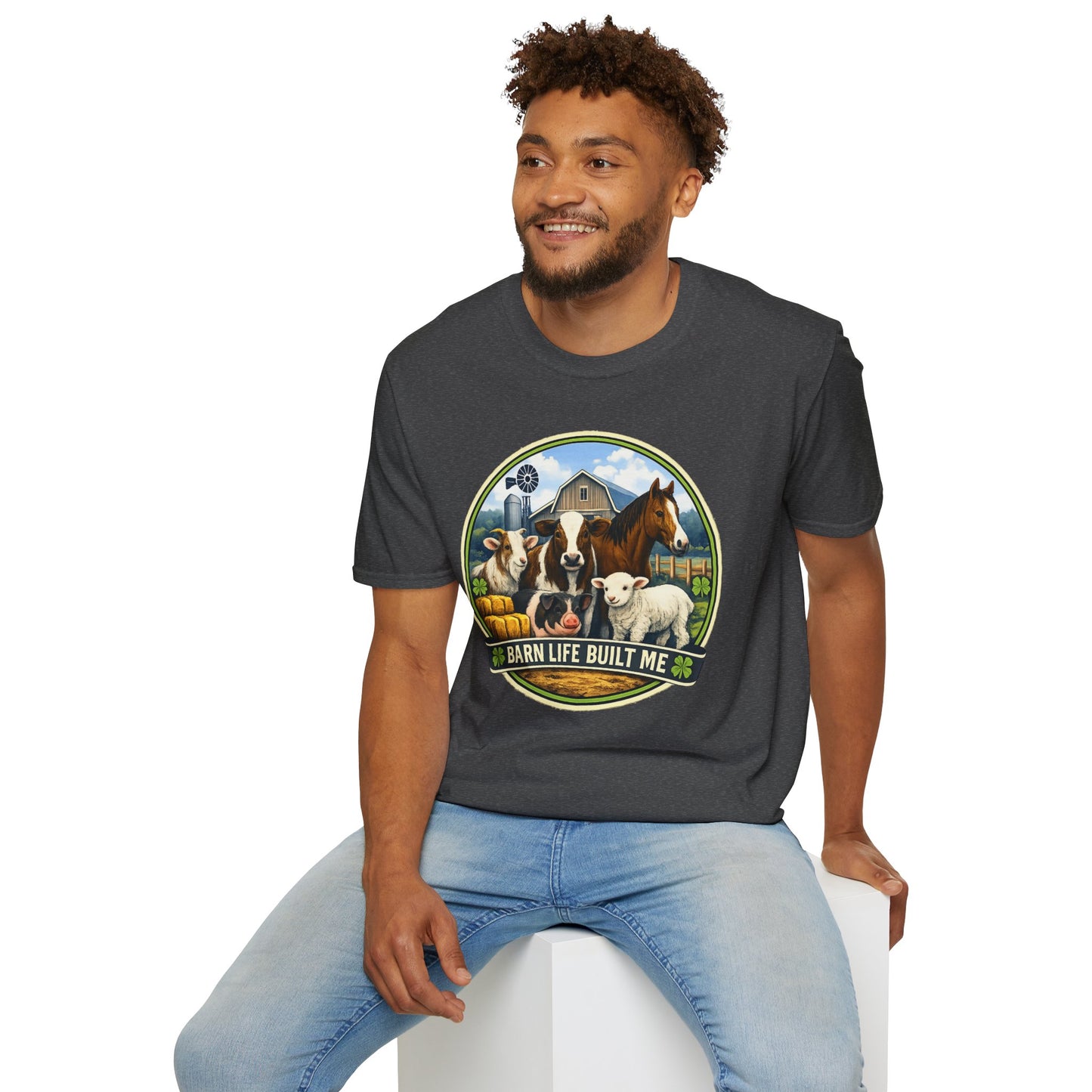 BARN LIFE BUILT ME - Large Animals - Unisex T-Shirt