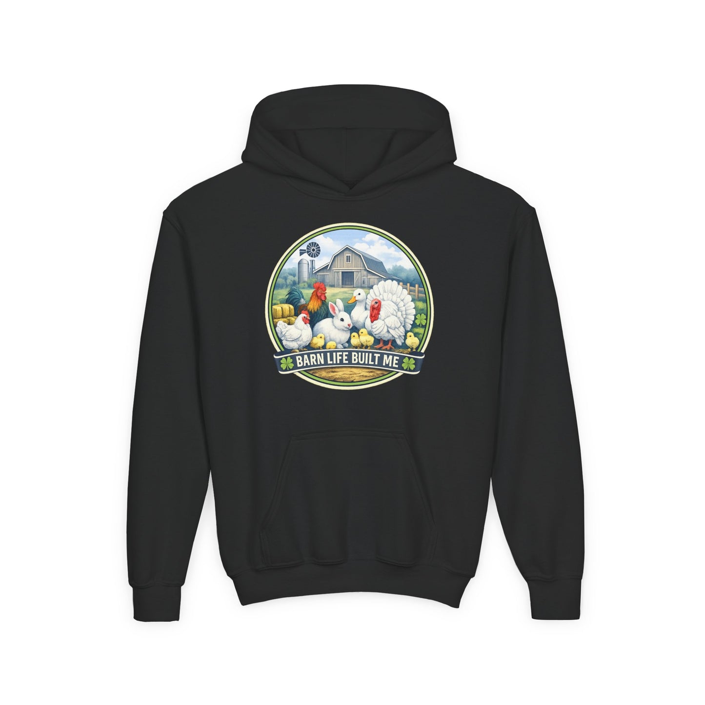 BARN LIFE BUILT ME - Small Animals - Youth Hoodie