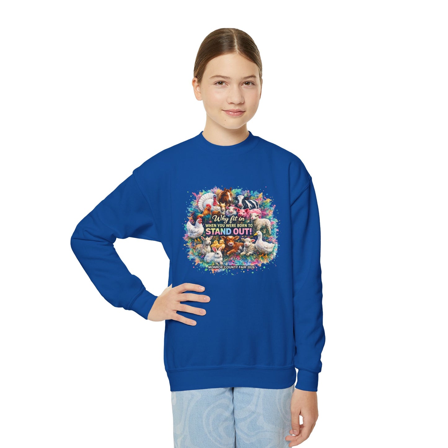 MONROE COUNTY FAIR 2026 - Youth Crewneck Sweatshirt