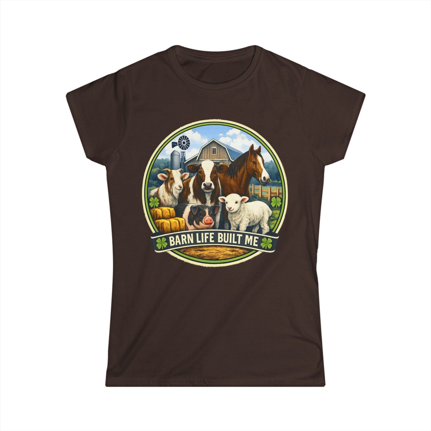 BARN LIFE BUILT ME- Large Animals - Women's T-Shirt