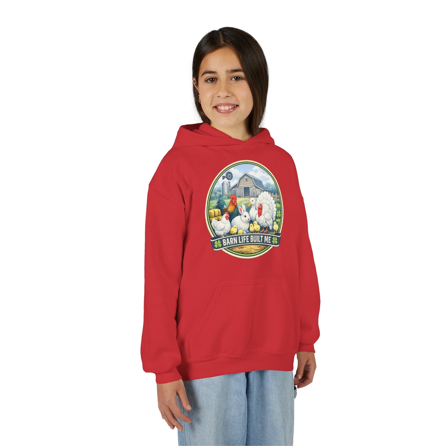 BARN LIFE BUILT ME - Small Animals - Youth Hoodie