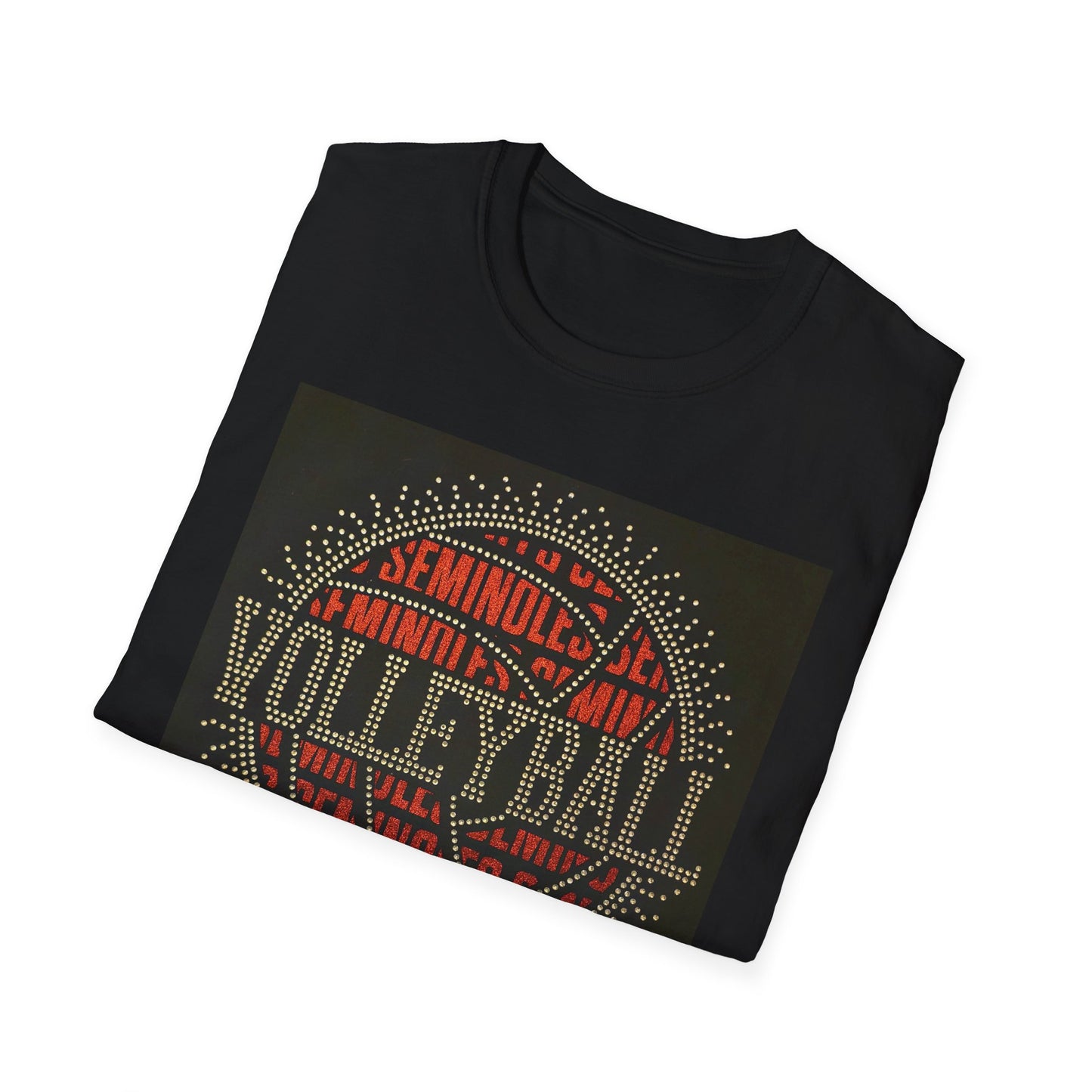 Seminoles Volleyball Rhinestone Unisex T-Shirt (Gold Rhinestones)