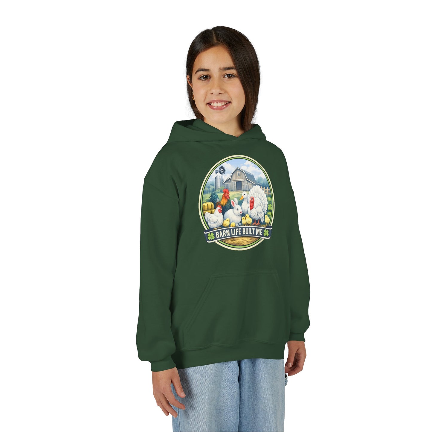 BARN LIFE BUILT ME - Small Animals - Youth Hoodie