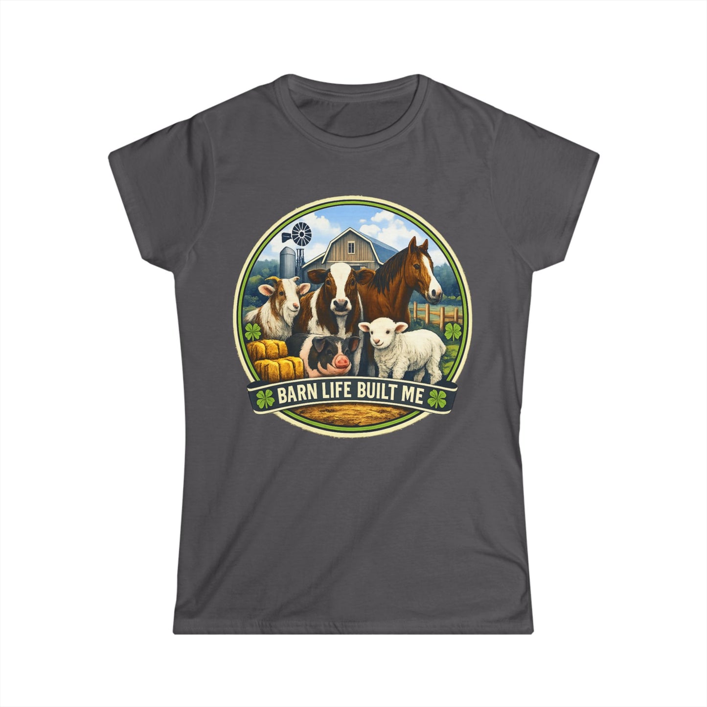 BARN LIFE BUILT ME- Large Animals - Women's T-Shirt