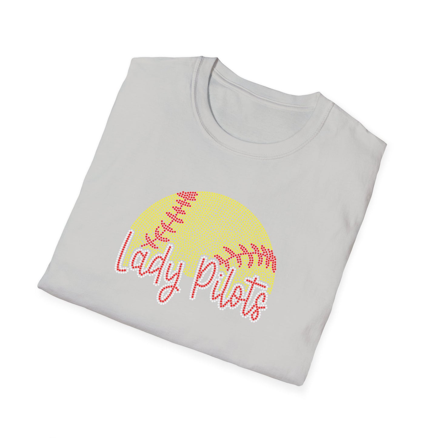 Lady Pilots Softball Unisex T-Shirt — Rhinestones