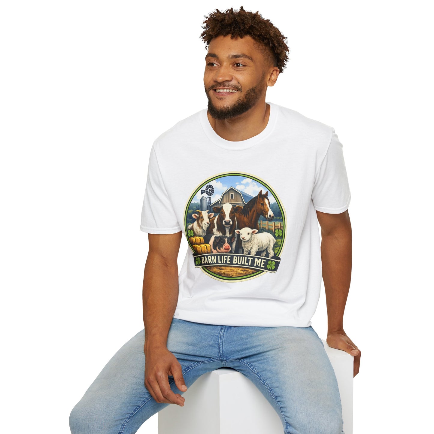 BARN LIFE BUILT ME - Large Animals - Unisex T-Shirt
