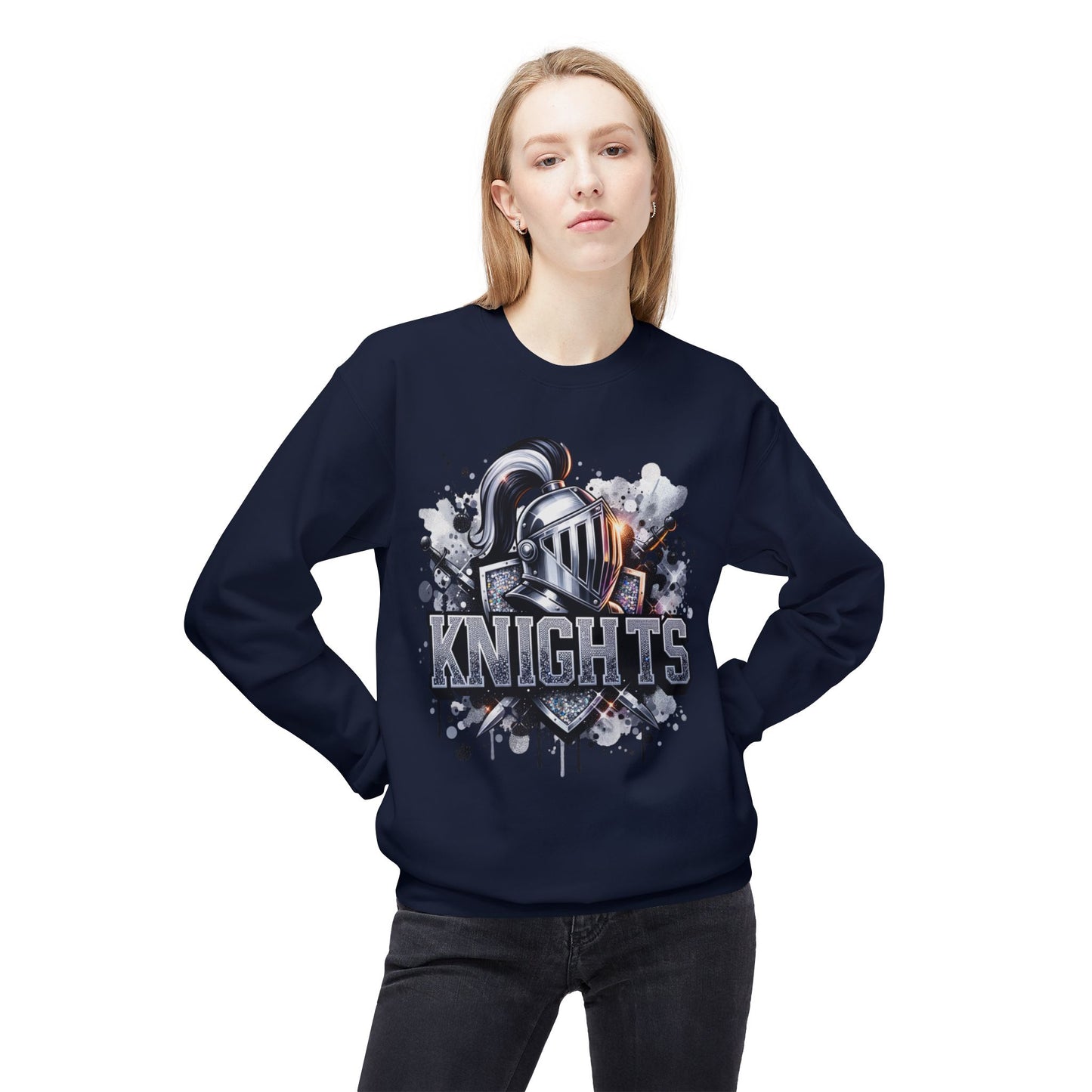 Knights Graphic Crewneck Sweatshirt - Bling
