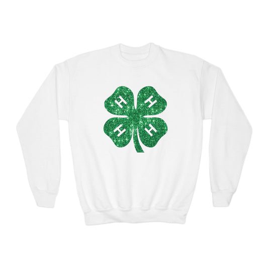 4-H GLITTER - Youth Crewneck Sweatshirt