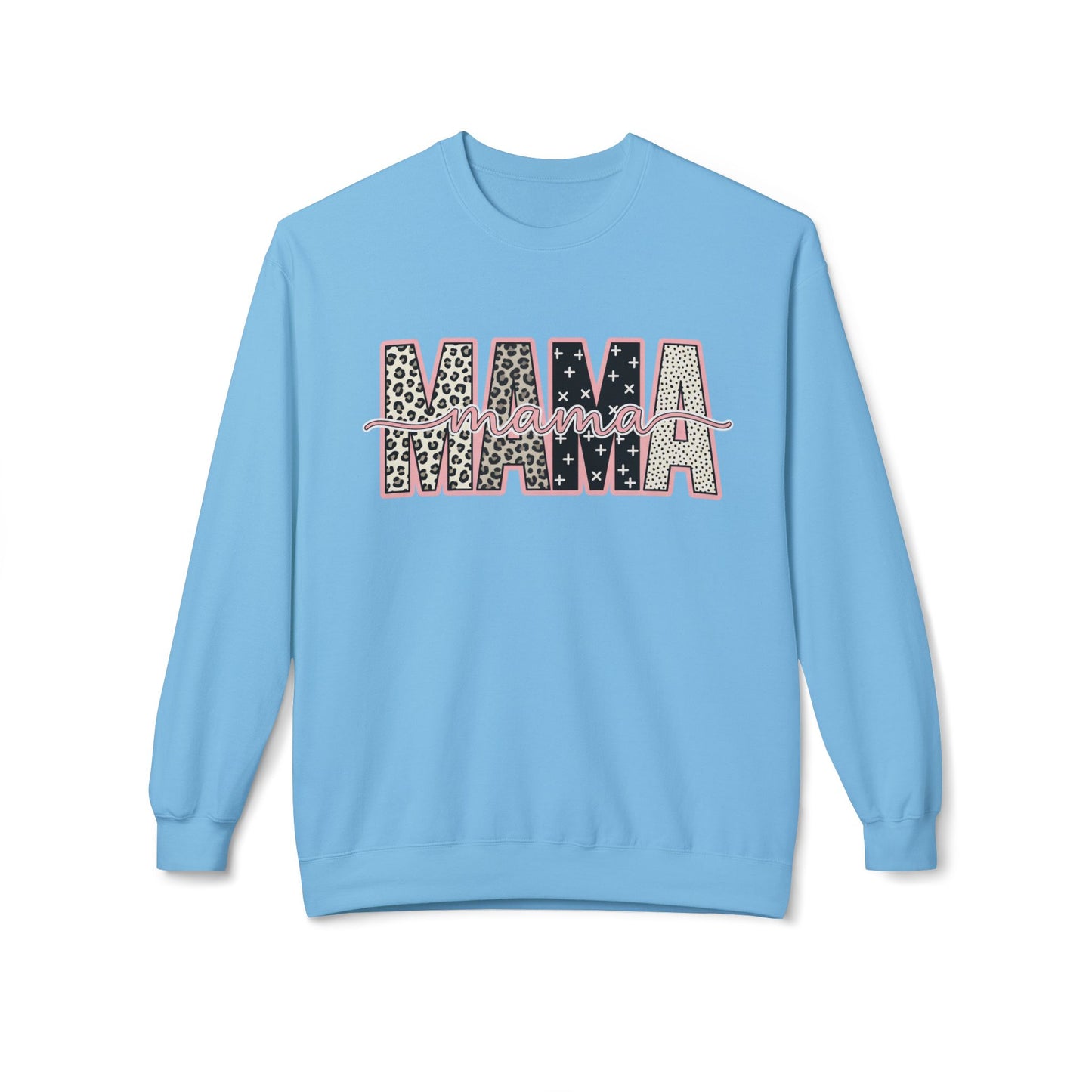 MAMA Leopard Floral Crewneck Sweatshirt