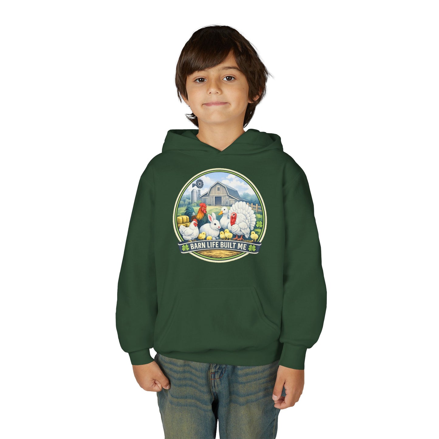 BARN LIFE BUILT ME - Small Animals - Youth Hoodie