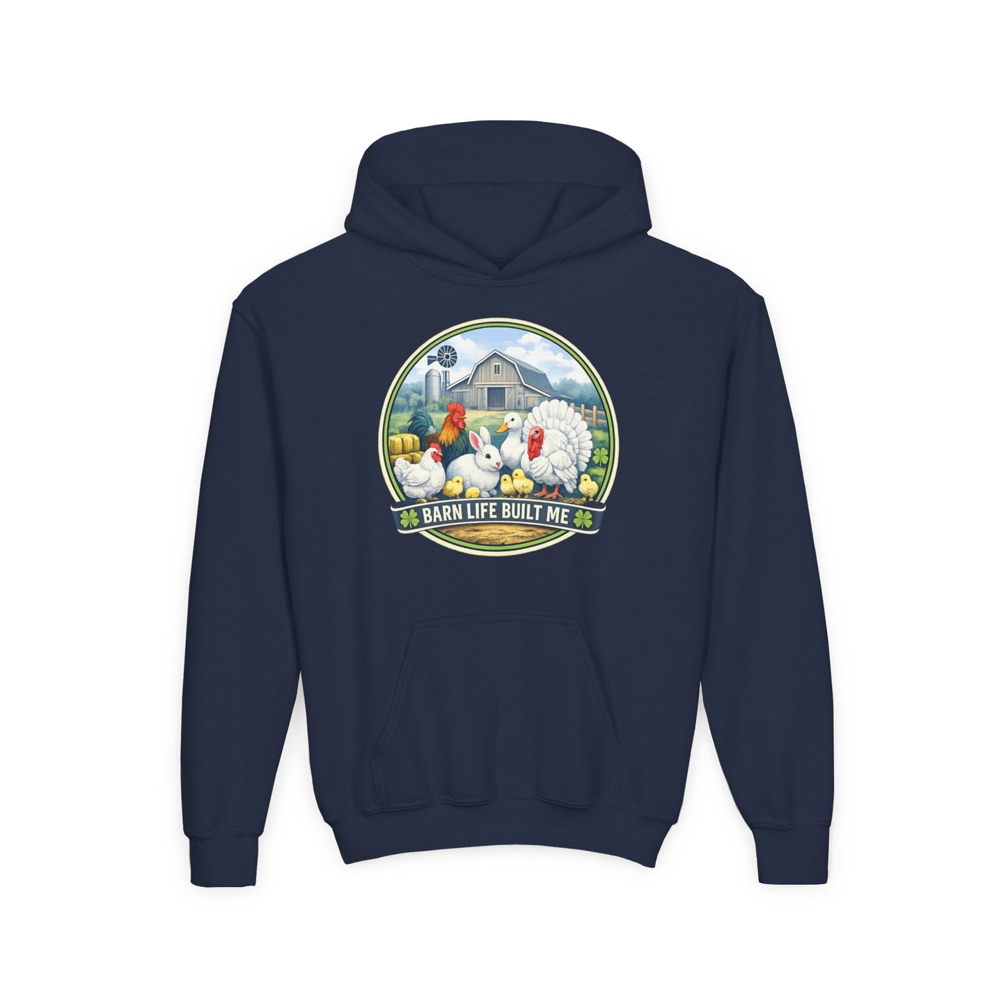 BARN LIFE BUILT ME - Small Animals - Youth Hoodie