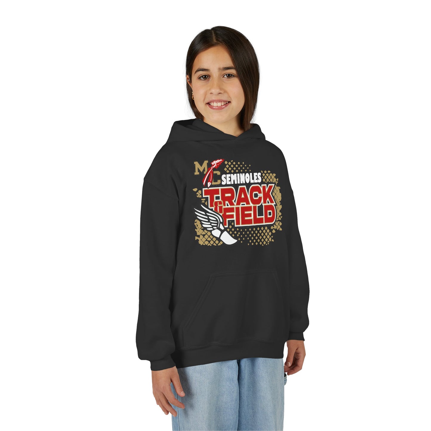 Seminoles Track & Field Youth Hoodie — Black