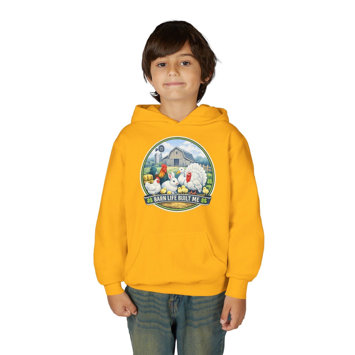 BARN LIFE BUILT ME - Small Animals - Youth Hoodie