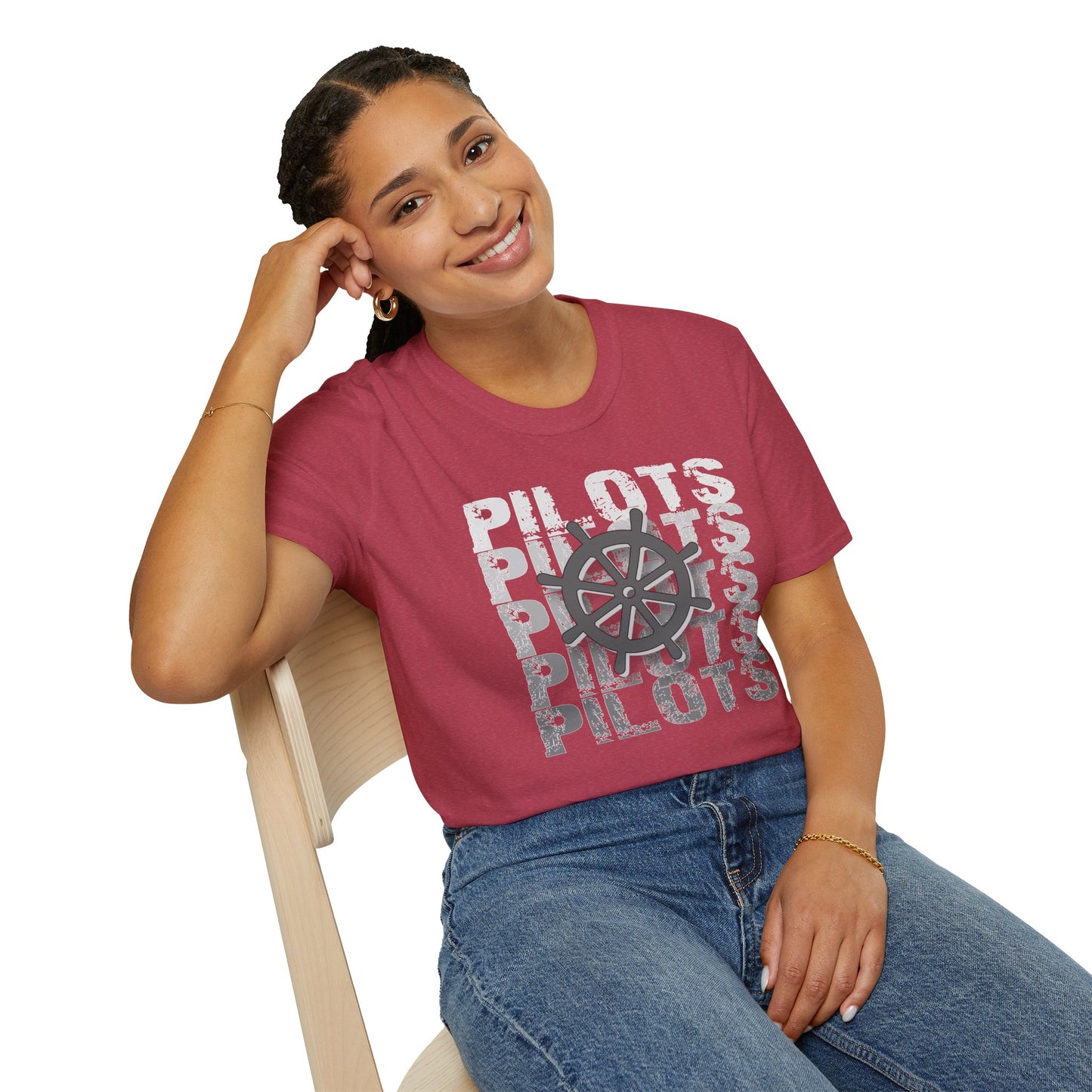 Pilots Stacked Wheel Unisex T-Shirt