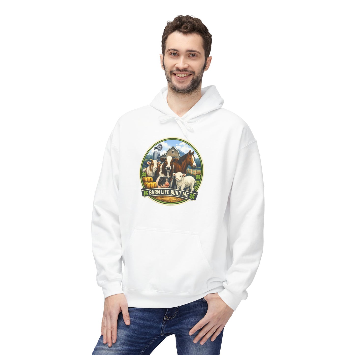 BARN LIFE BUILT ME - Large Animals - Hoodie