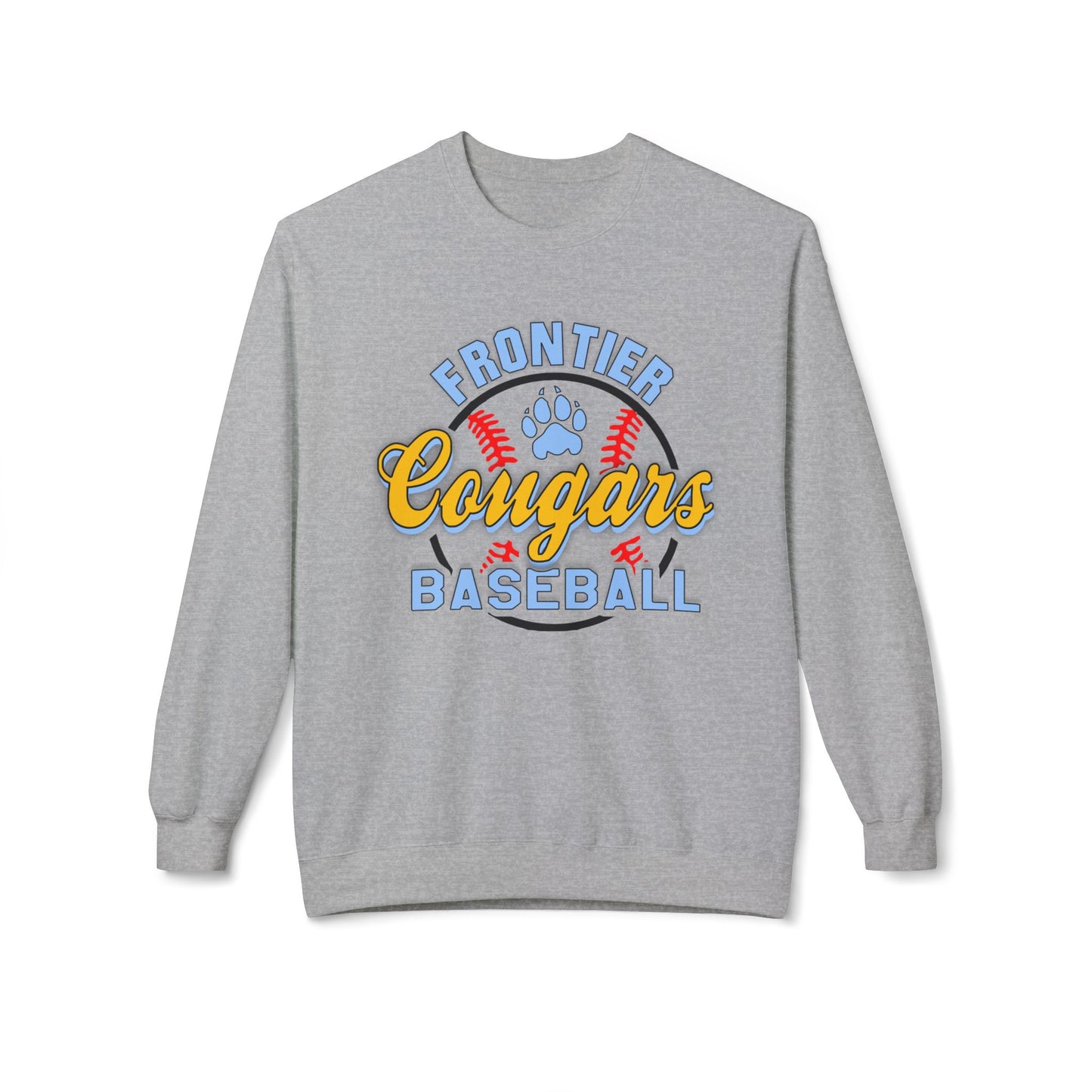 Frontier Cougars Baseball 1 Crewneck Sweatshirt