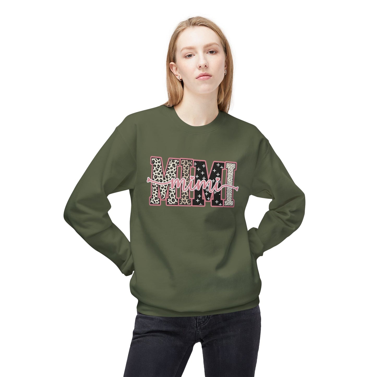 MIMI Leopard Floral Crewneck Sweatshirt