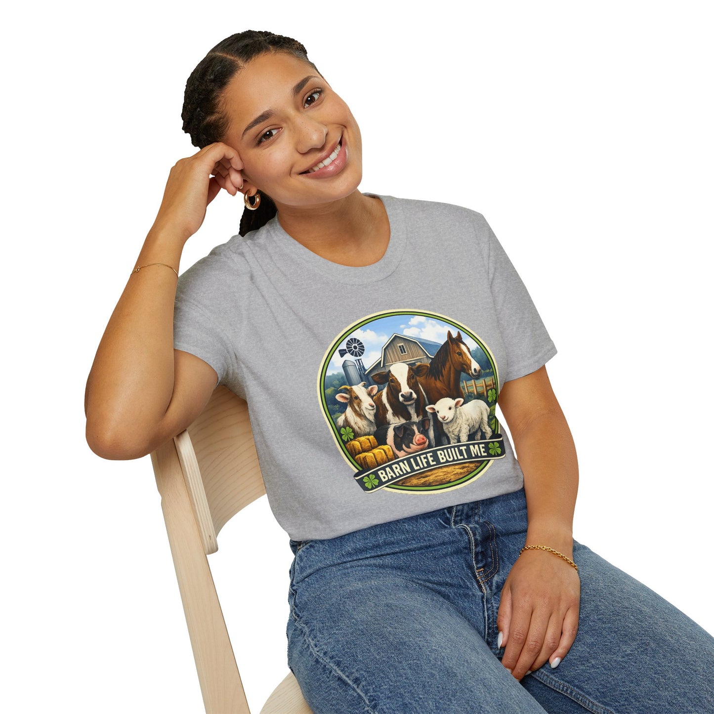 BARN LIFE BUILT ME - Large Animals - Unisex T-Shirt